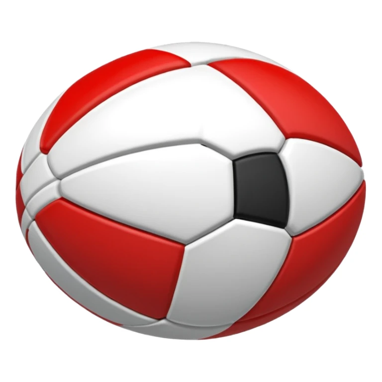 Australian Rules Football with Red. white and
 black stripes
 sticker