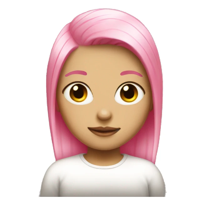 girl with bleach and pink hair higlights sticker