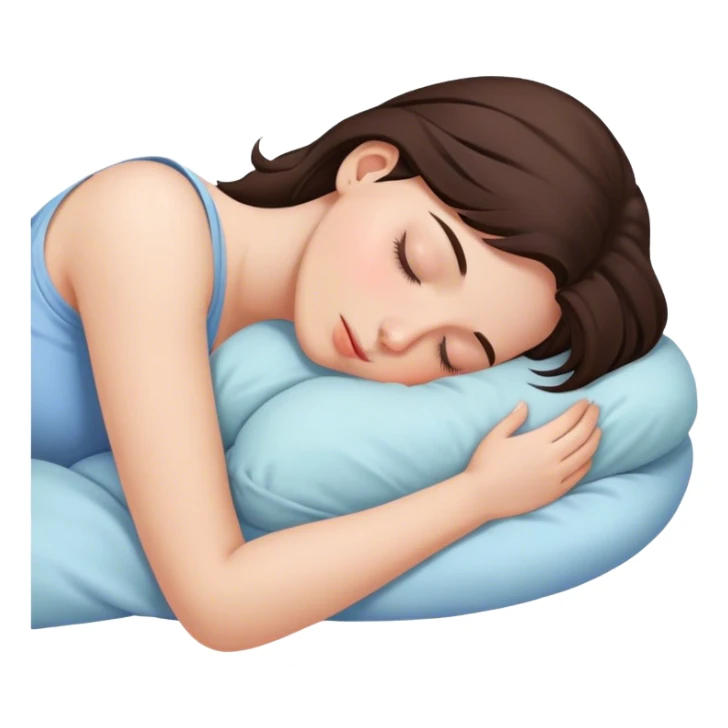 Brunette girl sleepin sticker