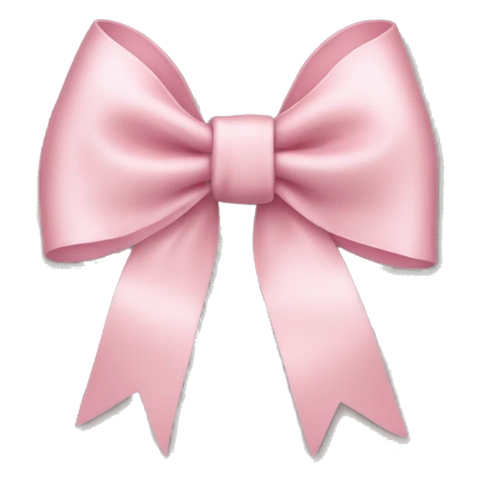 light pink ribbon bow sticker