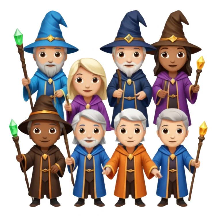 make bitlife kind of bitmojies of the harry potter universe. Make different kind of wizards and witches with different ages. sticker