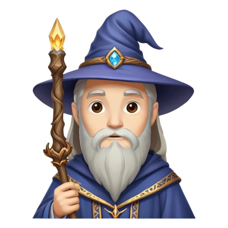 Un mago con un palo de hechizos sticker