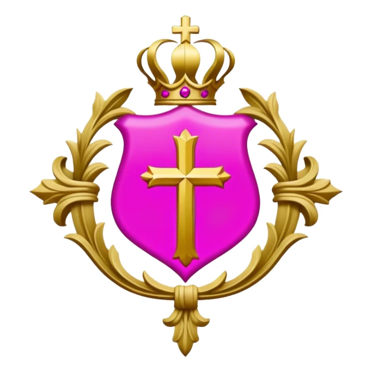 ave maria's emblem with a touch of majenta sticker