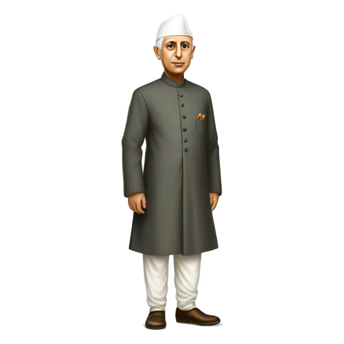 Pandit jawaharlal Nehru standing full body sticker