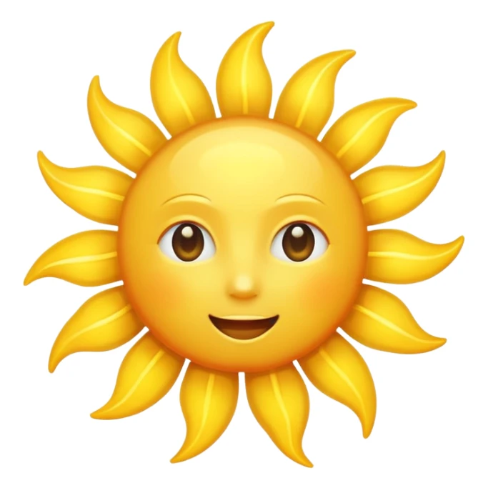 A sun with shining ray (No background) (No face on the sun)) sticker