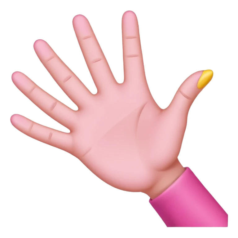 2D yellow pinky-promise/Pinky swear/ pinky handshake gesture emoji, bold outline, transparent 1024×1024. sticker