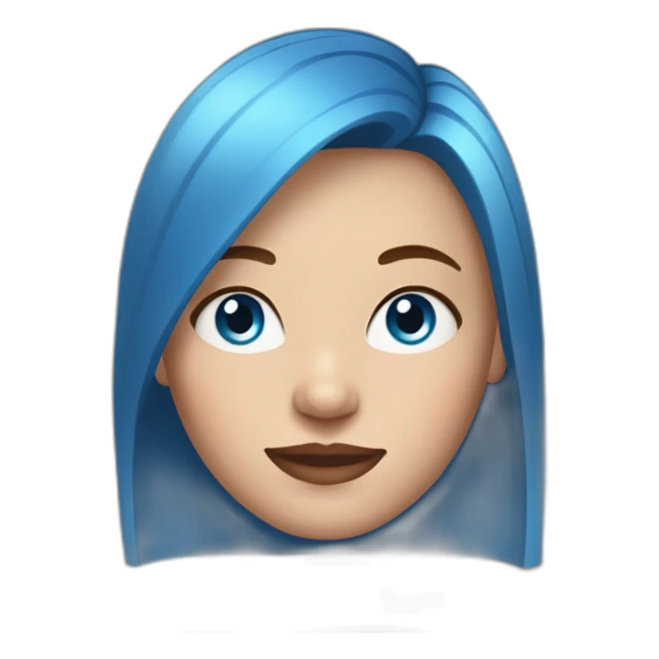 woman with blue eyes and straight medium length red hair sticker