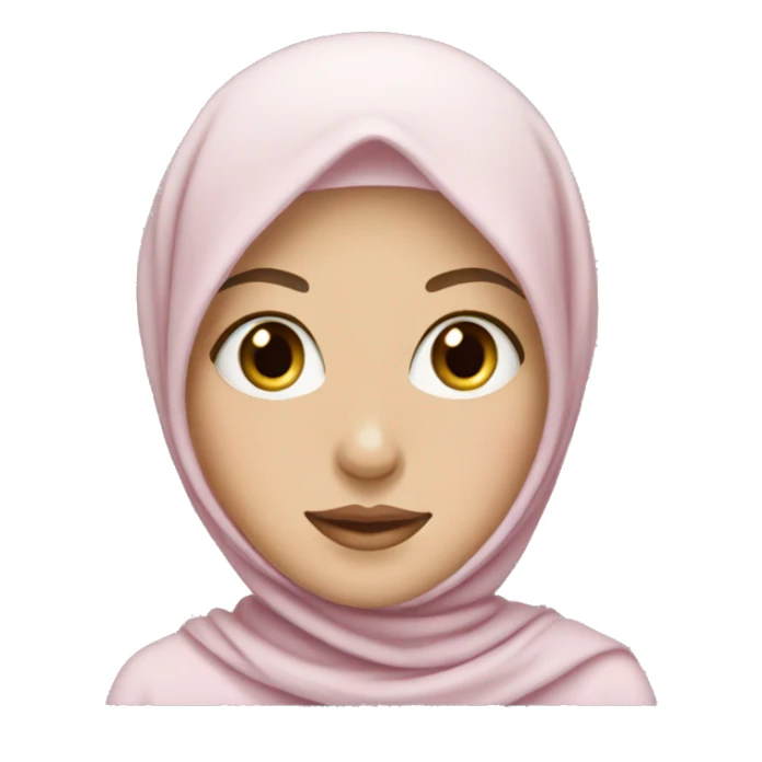 white girl with rose hijab sticker