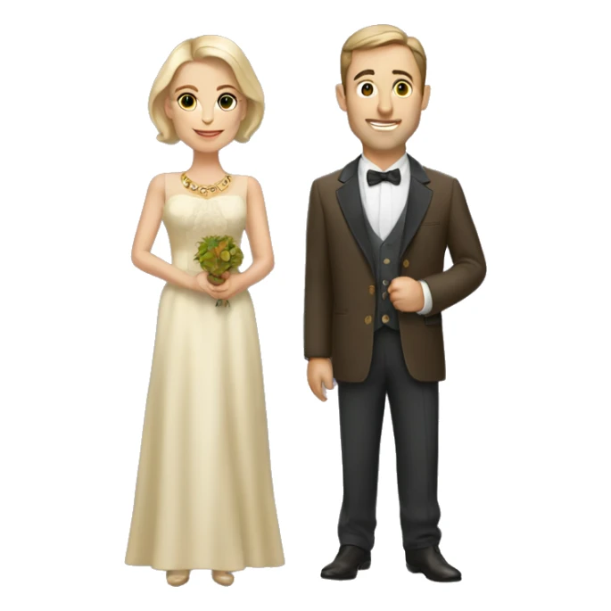 A rich caucasian couple sticker