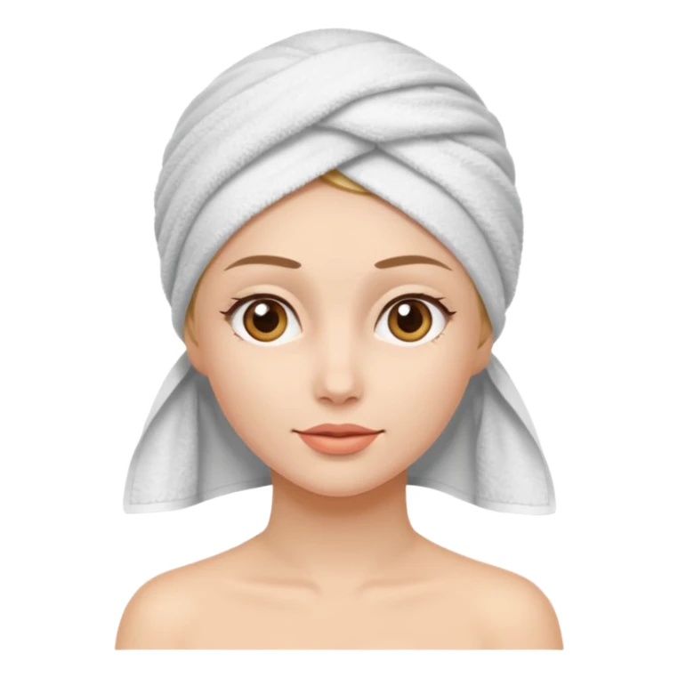 Woman with white towel on head sticker