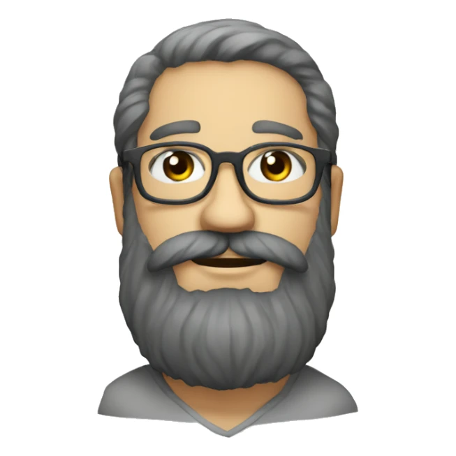 French Bearded person majestic with glasses sticker