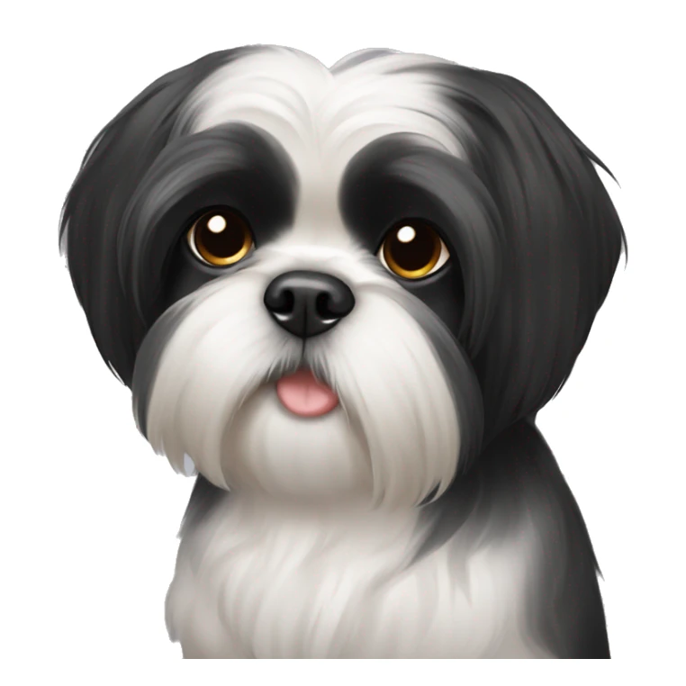 2.5 year old, entirely black, no white at all, shih-tzu sticker
