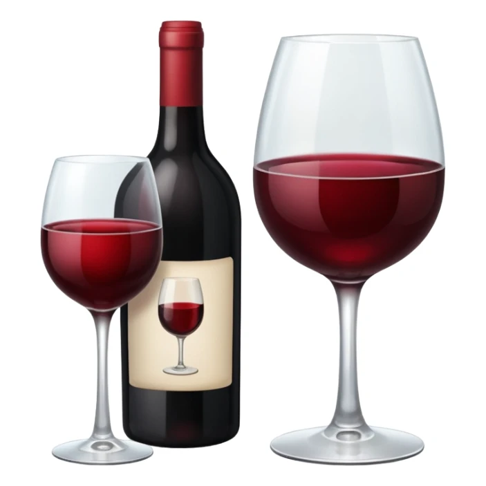 Wine bottle and glass sticker