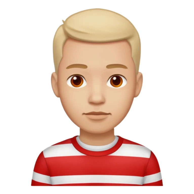 Men with Shirt have red Strip sticker