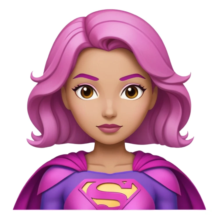 superwoman figure in pink and violet sticker