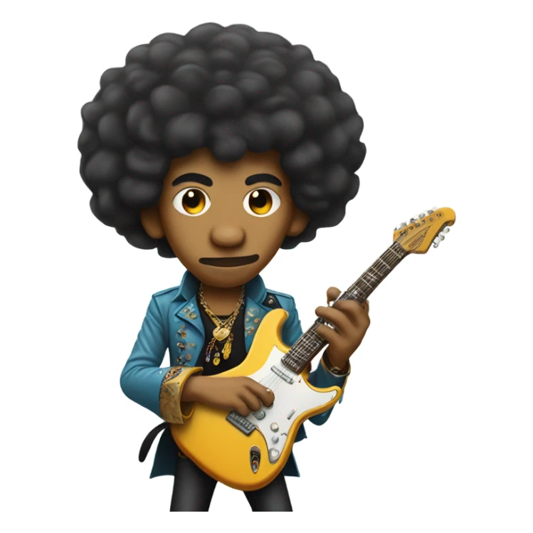 jimi hendrix guitars in his hair
 sticker