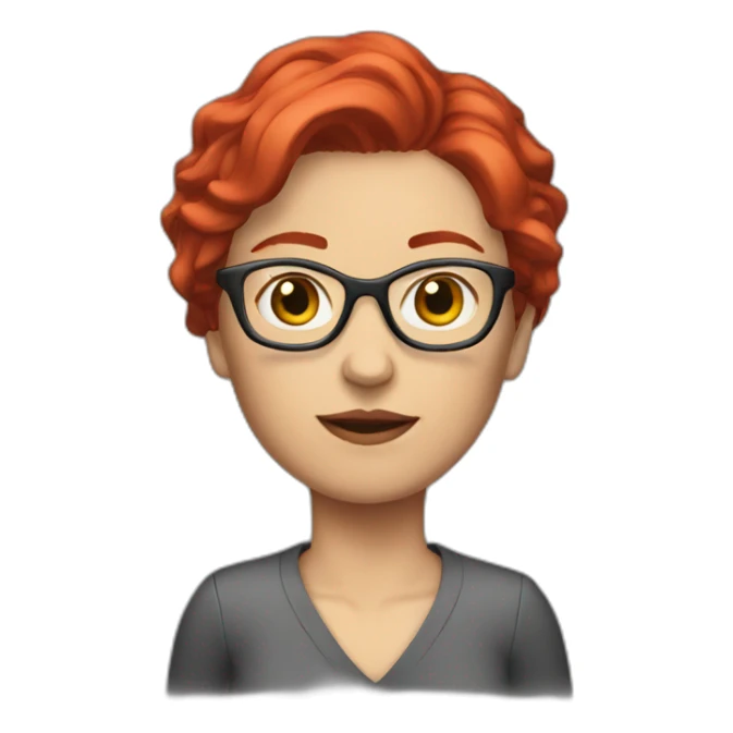 journalist-woman-red-short-hair sticker