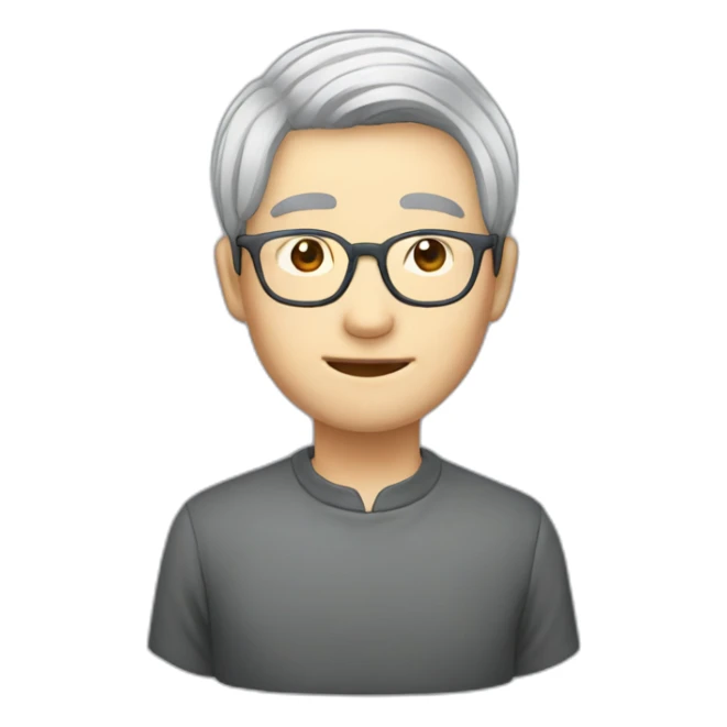 Chinese grey hair wear glasses held Taiwan flagup sticker