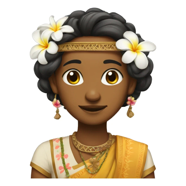 Indian with plumeria  in hair sticker