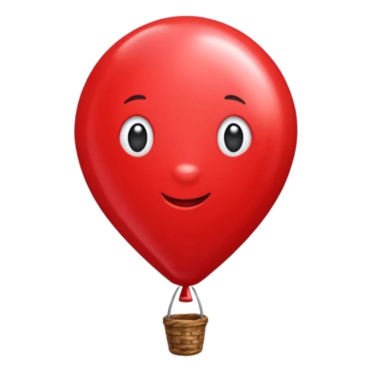 Roter Herzluftballon fliegt davon sticker