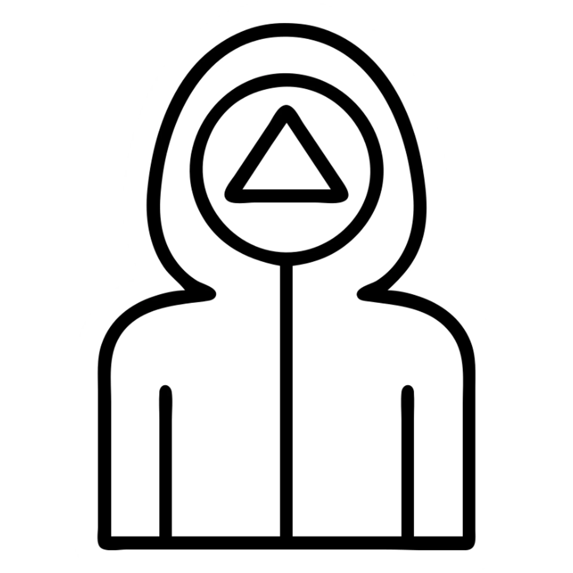 icon of Squid Game player in red suit sticker