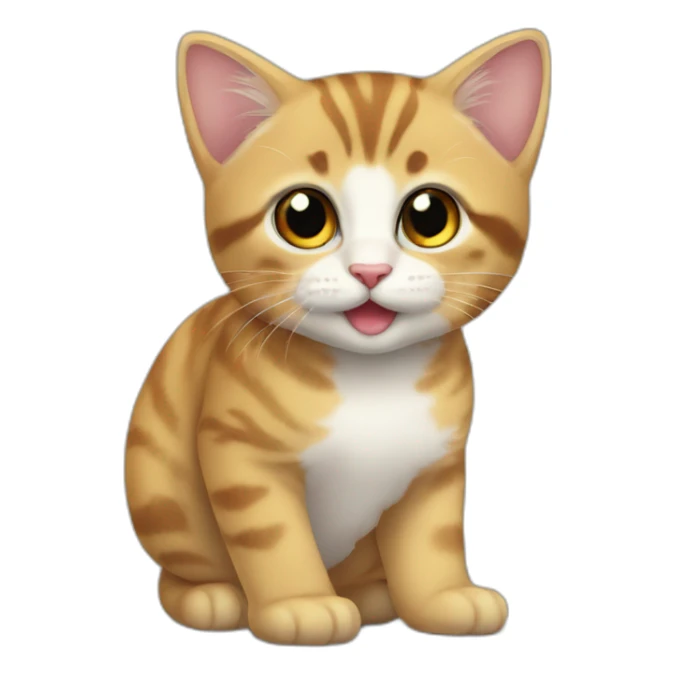 Baby çat and heard sticker