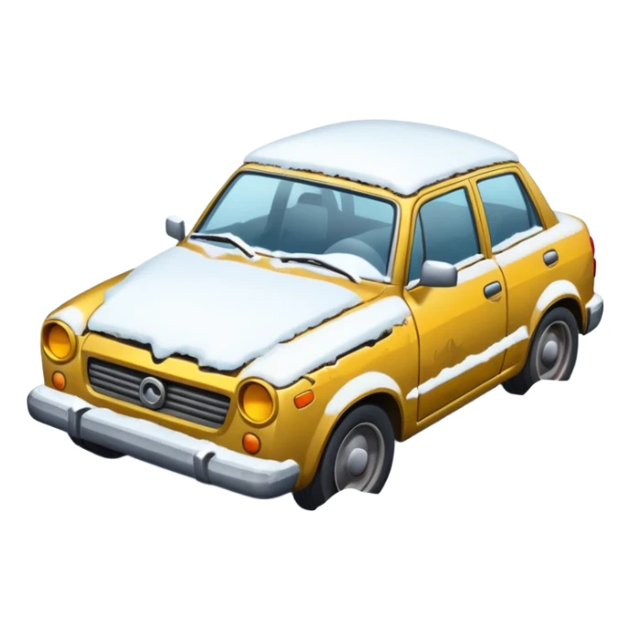 Car in a ditch in the snow sticker