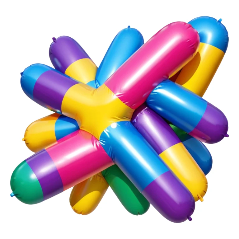   jeff koons style inflatable abstract art SPAM sculpture  sticker