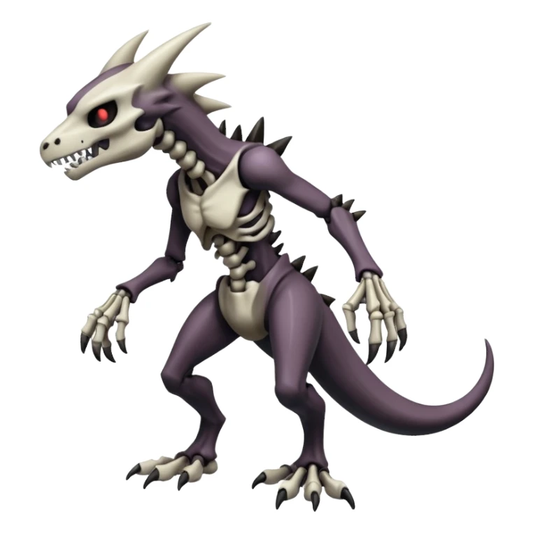 Shiny Badass Edgy Dark Evil Spectral Dusky Spooky Skeletal Cool Hot Stylish Handsome Duskull-Marowak-Darkrai-Fakémon-fusion (full body) sticker