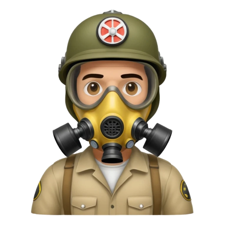 pablo escobar wearing a gas mask sticker