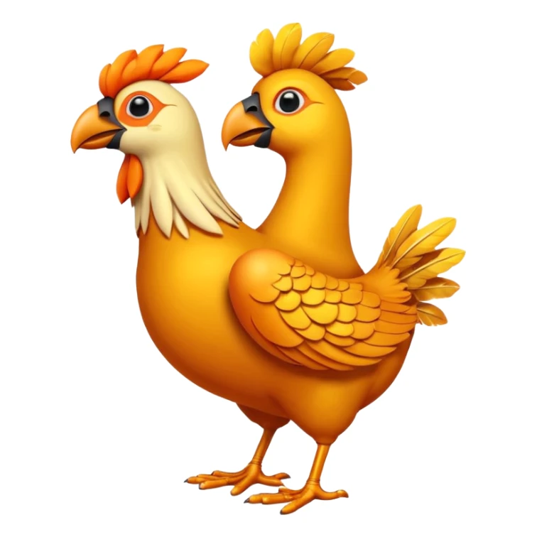 A 3D cartoon Sankofa bird with its head turned backward holding an egg in its beak, symbolizing learning from the past, vibrant colors, smooth lighting, Memoji-style rendering. sticker