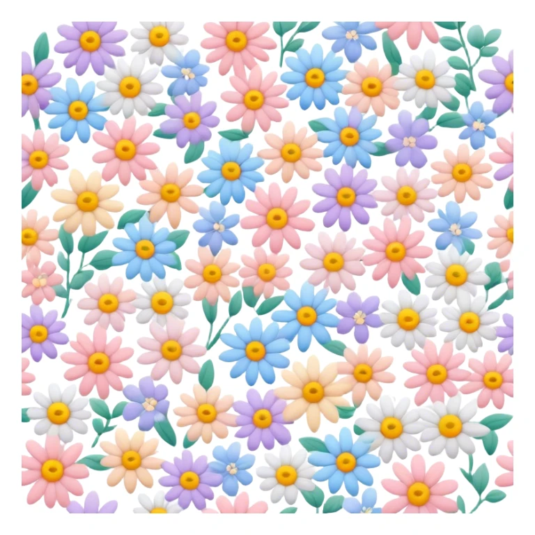 Pastel flowers a lot of them sticker