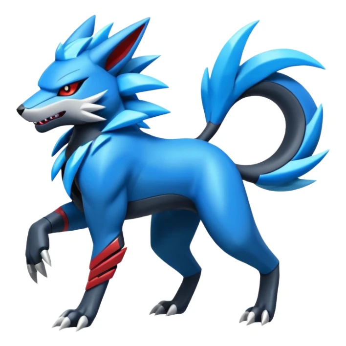 Futuristic Modern Zeraora-Palkia-Zoroark-fusion sticker