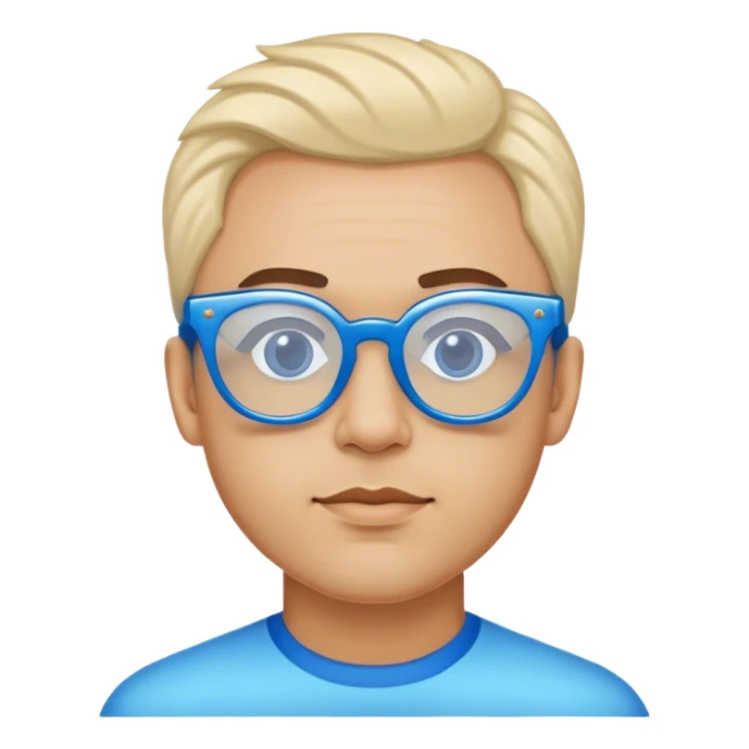 man with blue star glasses who looks a bit like elton  sticker