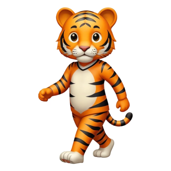 anthropomorphised tiger in leisure wear walking upright sticker