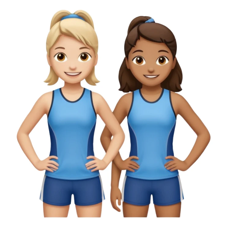 young girls school sports sticker