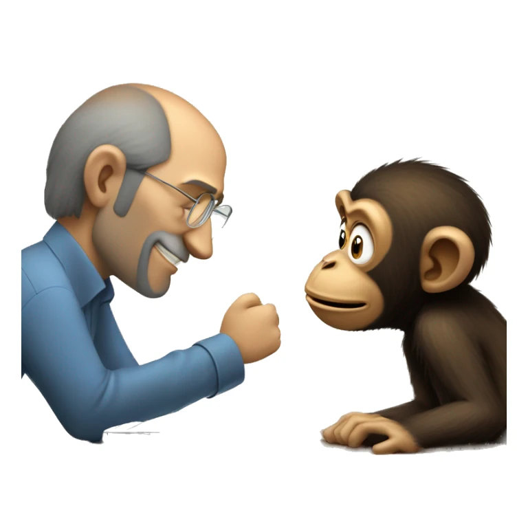 monkey loves steve jobs and monkey is so cool sticker