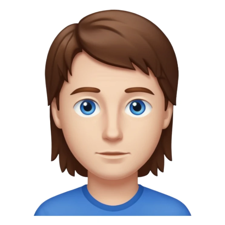 Dan Miller brown hair, blue eyes sticker