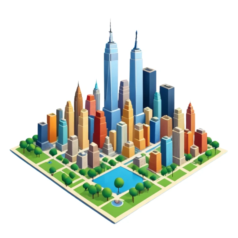 3d citymap of new york sticker