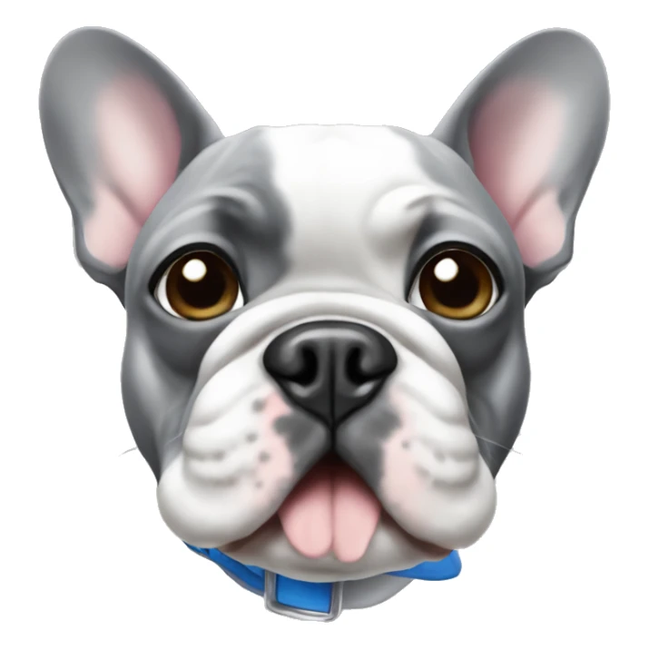 French bulldog grey with blue eyes  sticker