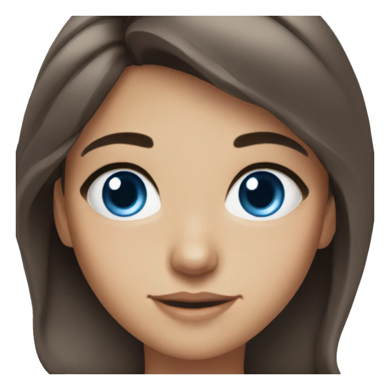 Girl brunette blue eyes  sticker