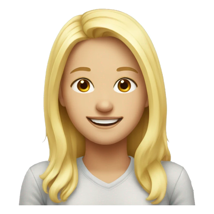 smiling blonde girl indoors sticker