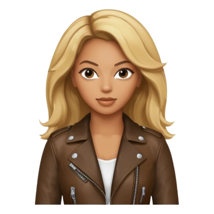 beyonce blonde hair jane wear leather jacket sticker