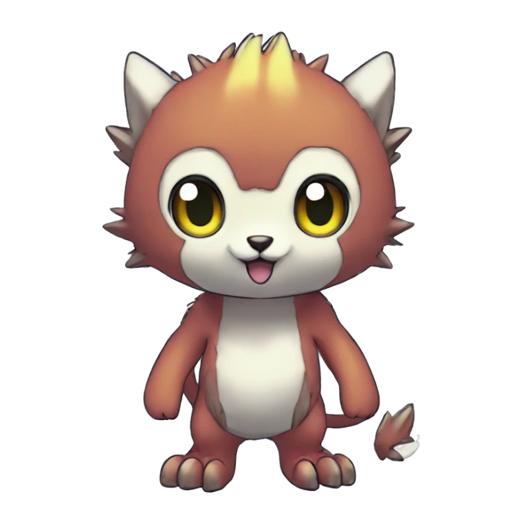 cute kawaii cool edgy Digimon-Fakemon-animal full body sticker