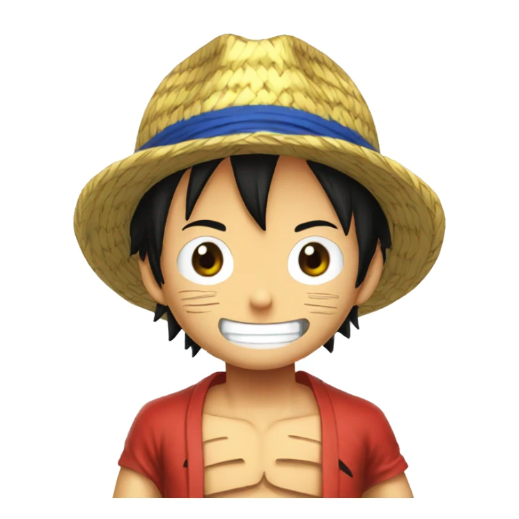 Luffy from One Piece with the Brazil shirt sticker