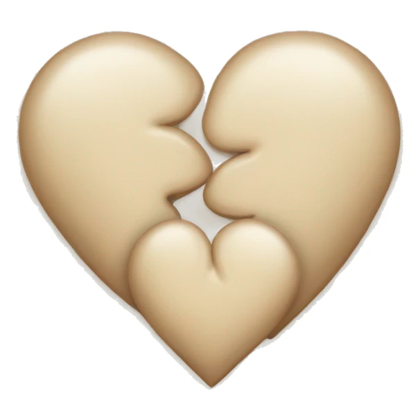 two beige heart similar to this: 💕 one small one big sticker