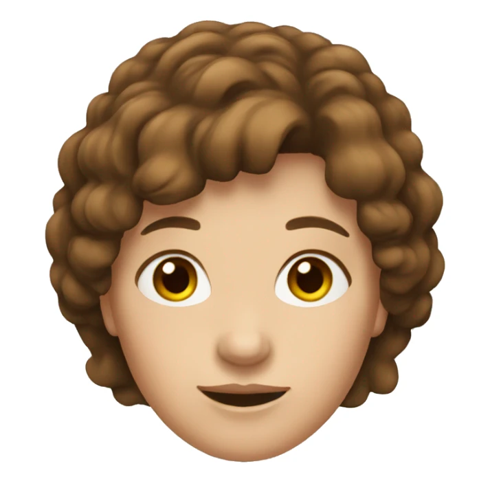 a woman with brown hair which greets sticker