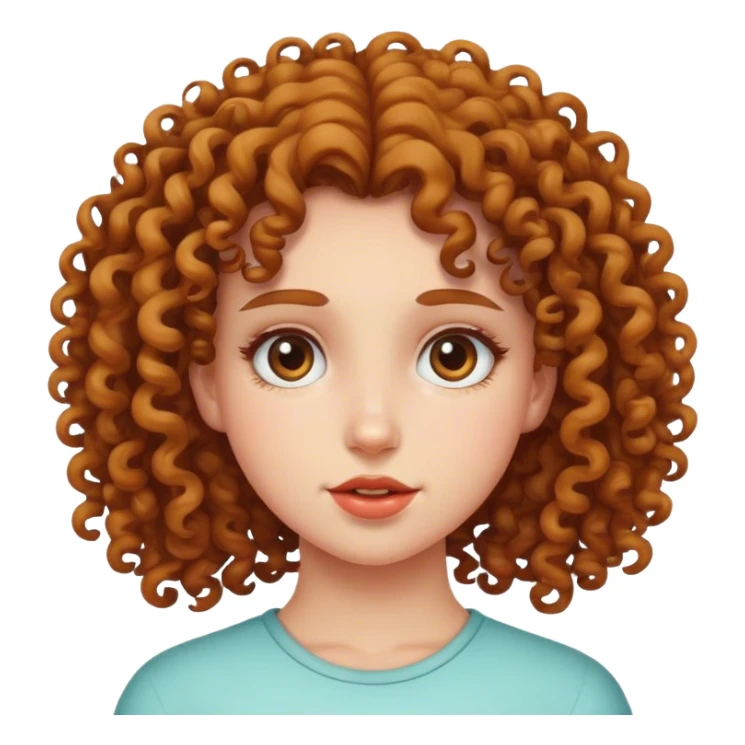 Curly headed girl sticker