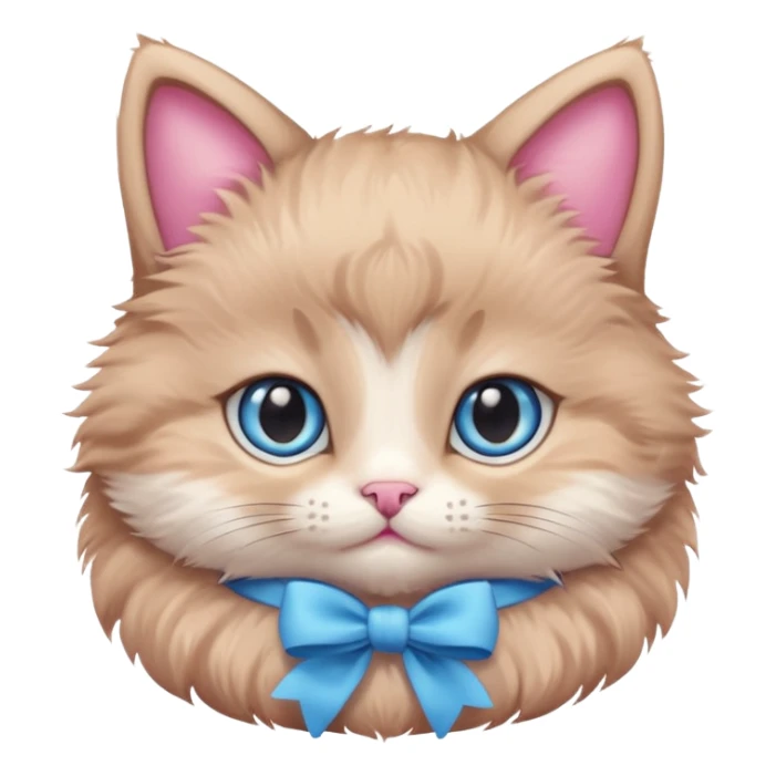 Baby cat have🎀and like pinterest drawing soft and cutie sticker