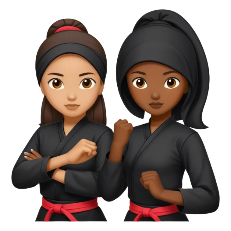 Two Indonesian Pencak silat girls  sticker